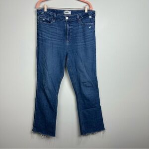 PAIGE Colette crop flare Dark Blue Jeans Size 32